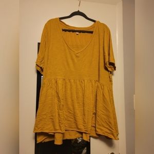 Mustard peplum top